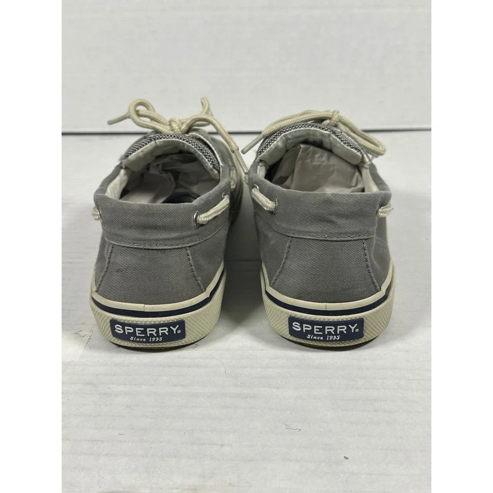 Sperry Top-Sider Bahama II Mens Grey Canvas Boat Shoes Sneakers 0772830 Size 9